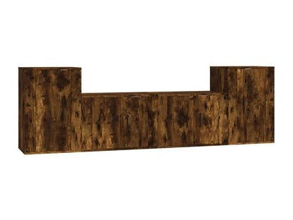 Ensemble de meubles TV 4 pièces Chêne fumé Bois d'ingénierie MDDI27301