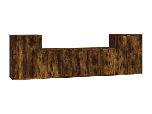 Ensemble de meubles TV 4 pièces Chêne fumé Bois d'ingénierie MDDI27301