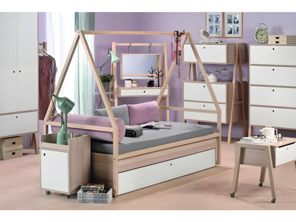 Lit 90x200cm avec tiroir de lit Spot Ventoriq et Blanc PDIC15777