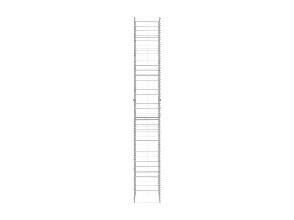 Paniers de gabion 3 pcs Acier galvanisé 25x25x197 DNPS92828