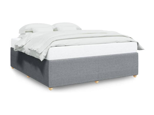Cadre de lit sans matelas gris clair 200x200 cm tissu PWUW01402