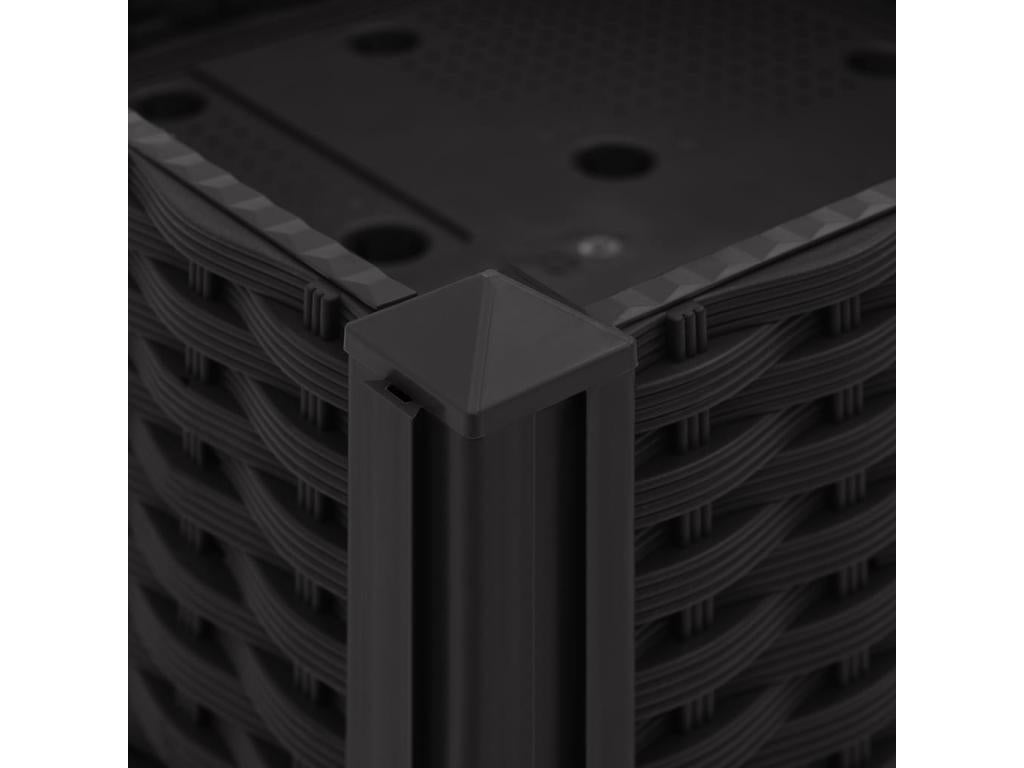 Jardinière lit surélevé plantes noire 160x40x23 cm 02 0000917 SWEZ88244