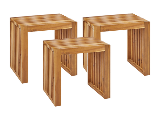 Lot de 3 tabourets Ventoriq Marron AYMV68897