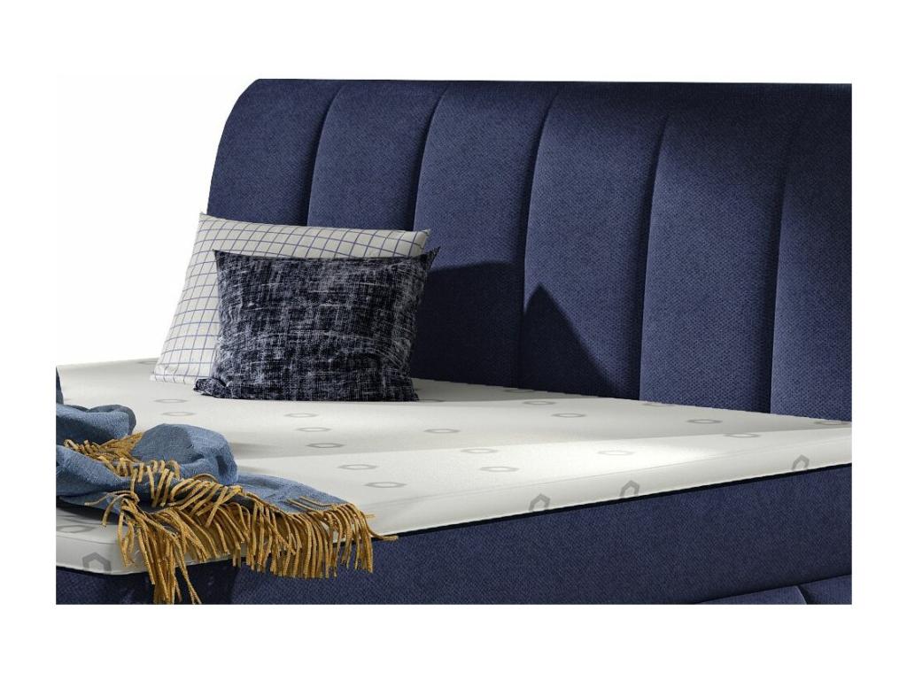 Lit continental matelassé tissu bleu foncé Ventoriq-160x200 KTWG95121
