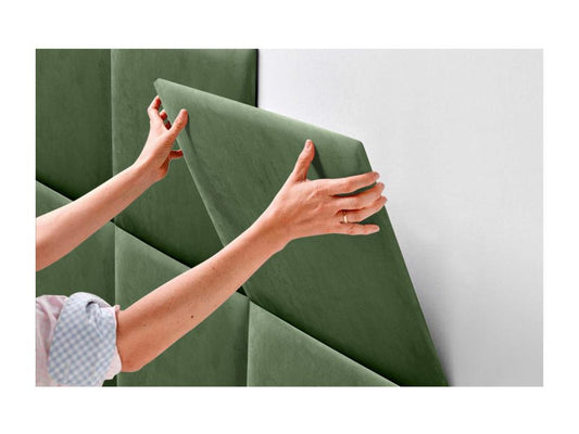 Ventoriq Tête de lit tapissée en velours de qualité Ventoriqérieure composée de panneaux autocollants interchangeables pour chambre vert Ventoriq 150 cm PPJF59960