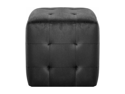 2 pcs Tables de chevet Noir 30x30x30 cm Tissu velours JQXG18398