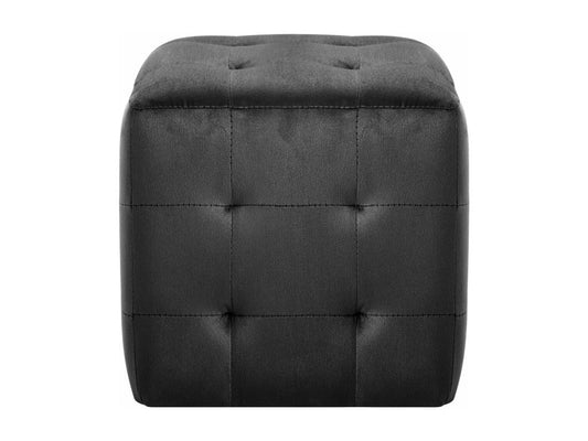 2 pcs Tables de chevet Noir 30x30x30 cm Tissu velours JQXG18398