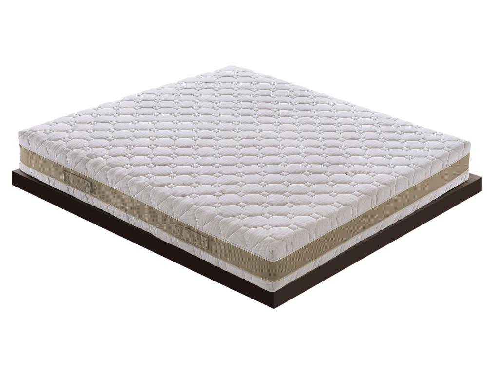 Matelas à mémoire de forme 3 couches déhoussable 5 cm de mousse à mémoire de forme 7 zones de confort 90x200 cm DTYG41245