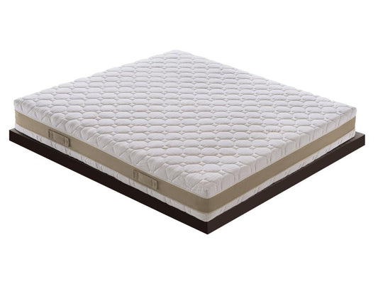 Matelas à mémoire de forme 3 couches déhoussable 5 cm de mousse à mémoire de forme 7 zones de confort 90x200 cm DTYG41245