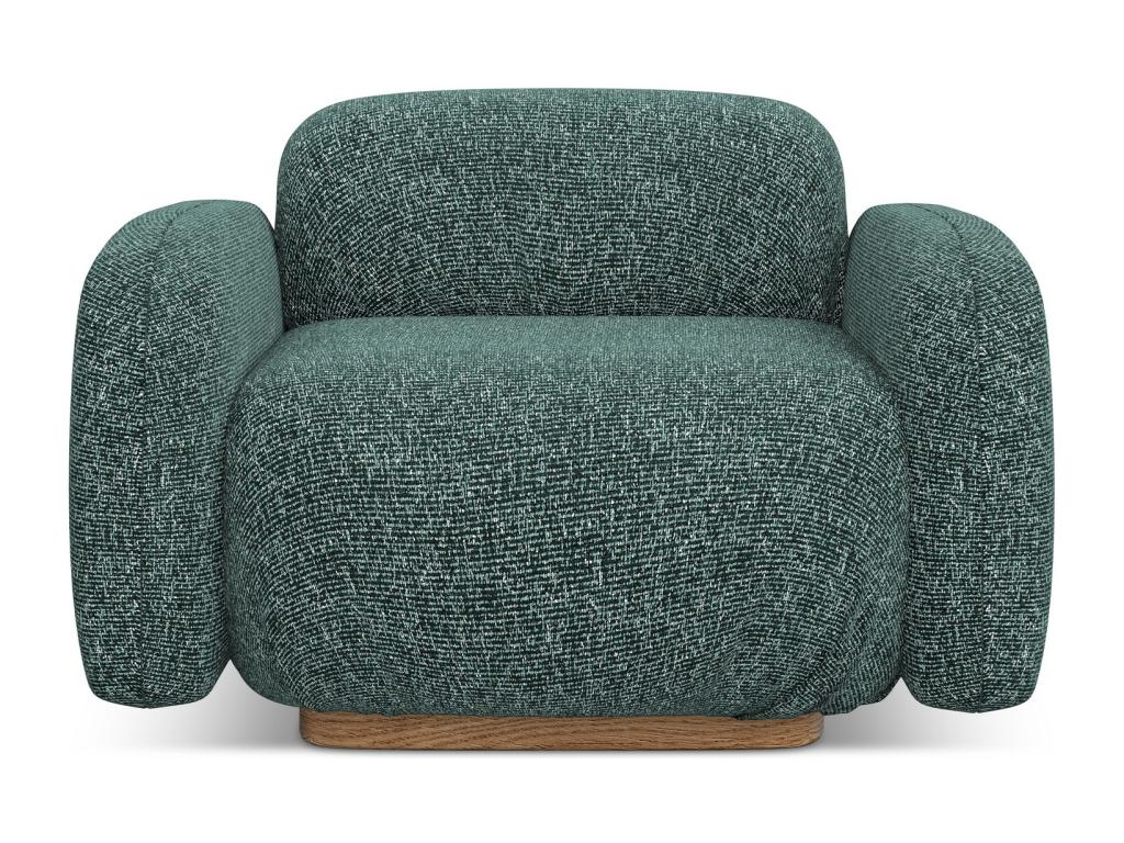 Fauteuil en tissu texturé - jeans - Ventoriq ELHD14447