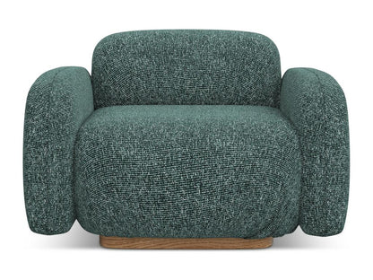 Fauteuil en tissu texturé - jeans - Ventoriq ELHD14447