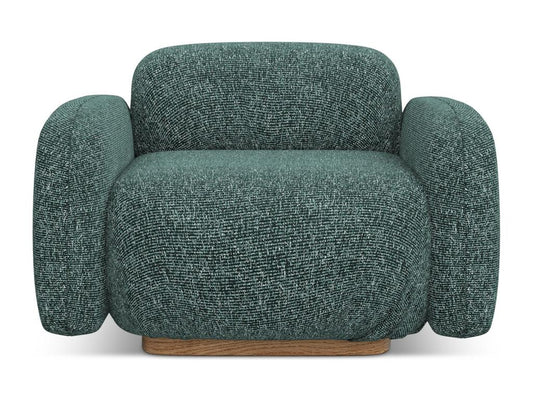 Fauteuil en tissu texturé - jeans - Ventoriq ELHD14447