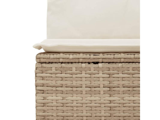 Salon de jardin avec coussins 8 pcs beige résine tressée RCWN15184