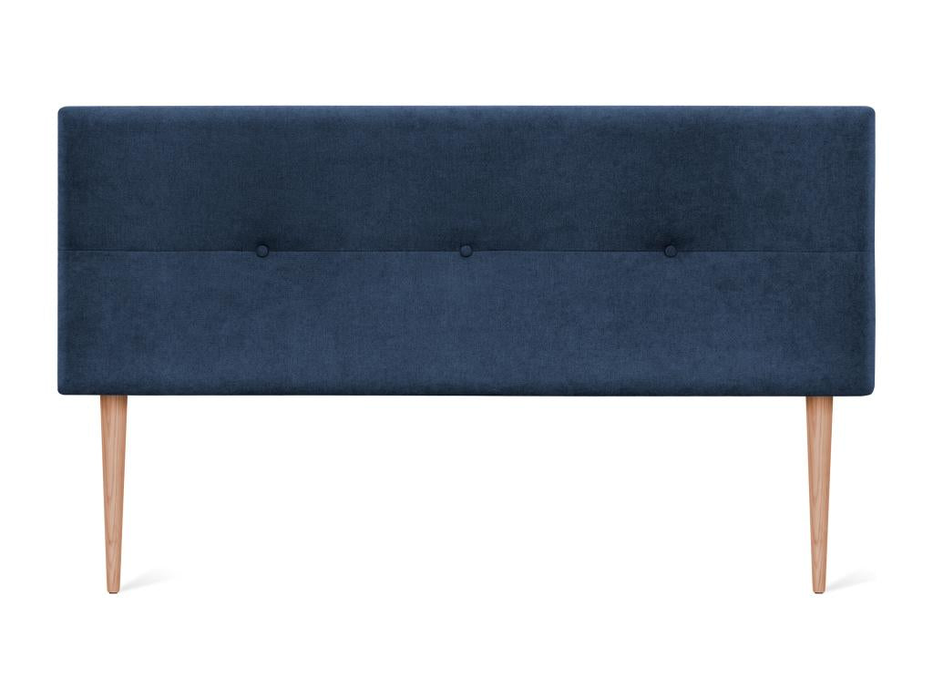 Ventoriq Tête de lit en tissu Aqualine avec Boutons 160x105cm avec pieds Lits 150/160 - Bleu WWXG97842