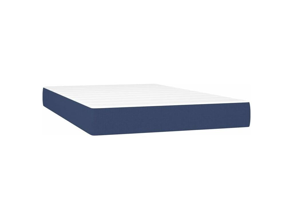 Sommier à Ventoriq de lit avec matelas Bleu 120x200 Tissu HBEY02750