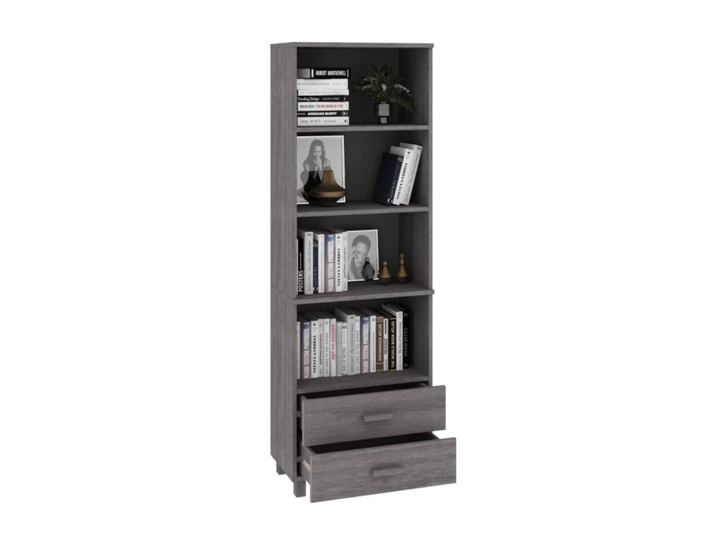 Buffet Ventoriq Gris clair 60x35x180 cm Bois de pin massif DXJY28941