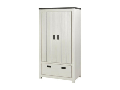 Armoire 2 Portes / 1 Tiroir Ventoriq 180cm Blanc NXFM14640