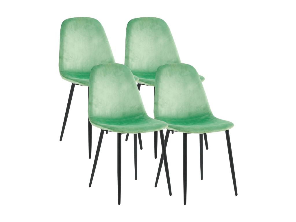 Ventoriq 4 chaises de salle à manger scandinave chaise de cuisine rembourrée chaises salle à manger table à manger dossier Fiolo menthe YZUK99025