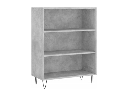 Bibliothèque gris béton 69.5x32.5x90 bois d'ingénierie ZECS54720
