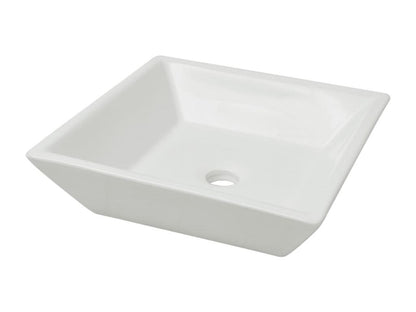 Lavabo carrée céramique 41.5 blanche 41.5x41.5x12 cm 02 0002531 PFYT12007