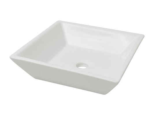 Lavabo carrée céramique 41.5 blanche 41.5x41.5x12 cm 02 0002531 PFYT12007