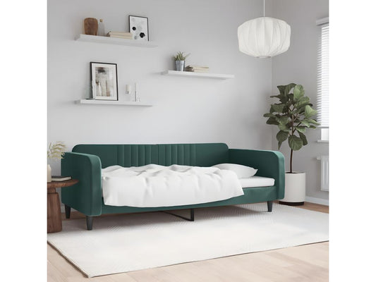 Lit de repos vert foncé 100x200 cm velours FXAW88946