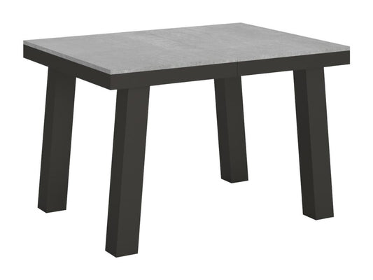 Table extensible 90x120/380 cm Bridge Evolution Gris Béton cadre Anthracite OFPD45078