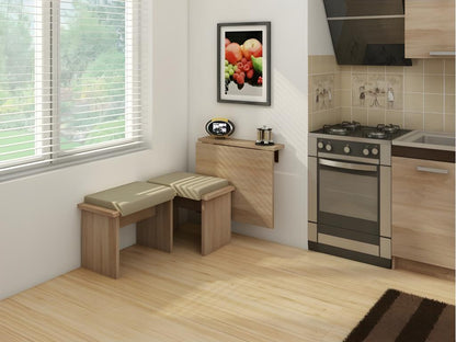 Table murale pliable étagère rabattable 70x70 Aulne Modèle HOMNI 7 Table pliante SJAZ58883