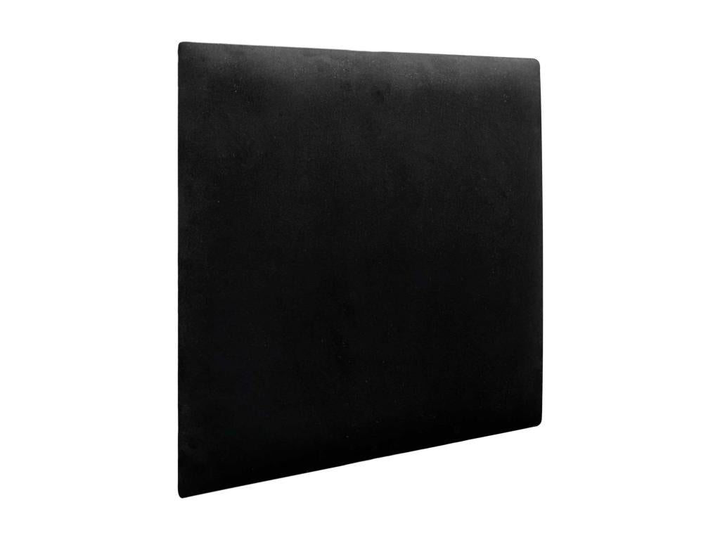 Boislis Panneaux Rembourrés en Velours Premium Autoadhésifs pour Mur Acoustique Absorbant Protection Contre les Chocs Tete de lit Noir 50x50cm  GOKE08463