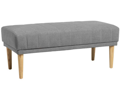 Banquette en tissu et bois de hêtre naturel Ventoriq-Couleur Beige clair ZMZS30065