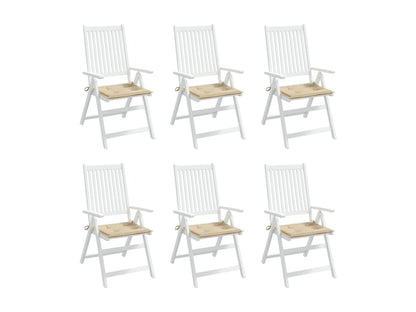 Coussins de chaise de jardin 6 pièces beige 50x50x3cm tissu Lumenao TTVY26666