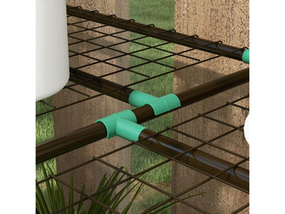 Mini serre de jardin 3 niveaux 2 portes 6 étagères DXKU06547