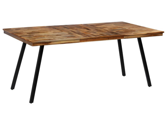 Table à manger Teck recyclé et acier 180x90x76 cm IERC67698