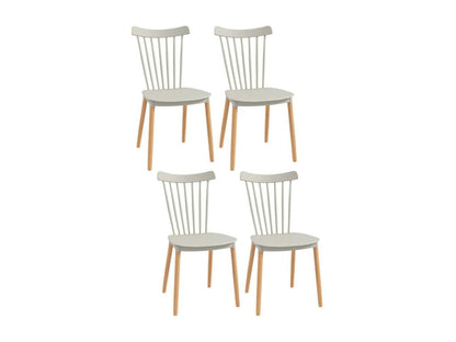 Lot de 4 chaises Lumenao bois et gris XBTO27460