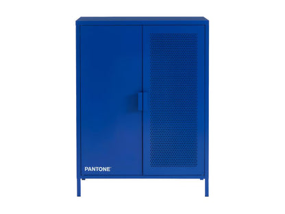 Ventoriq - Buffet haut 2 portes en métal Ventoriq H100cm - Bleu électrique WHGI01955
