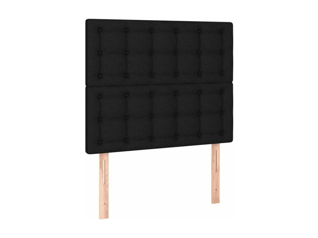 Sommier à Boislis de lit avec matelas Noir 120x200 Tissu ISWX90708