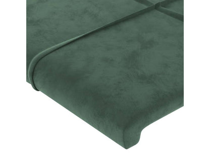Tête de lit avec oreilles Vert foncé 147x23x118/128 cm Velours BJUA43221
