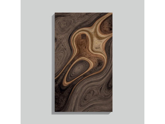 Receveur de douche Ebène finition Lisse Ventoriq 3D grille de couleur - 190x90 cm DKYJ70514