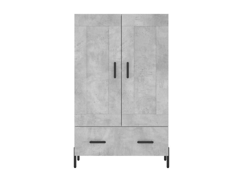 Buffet haut gris béton 69.5x31x115 cm bois d'ingénierie SGKP15999