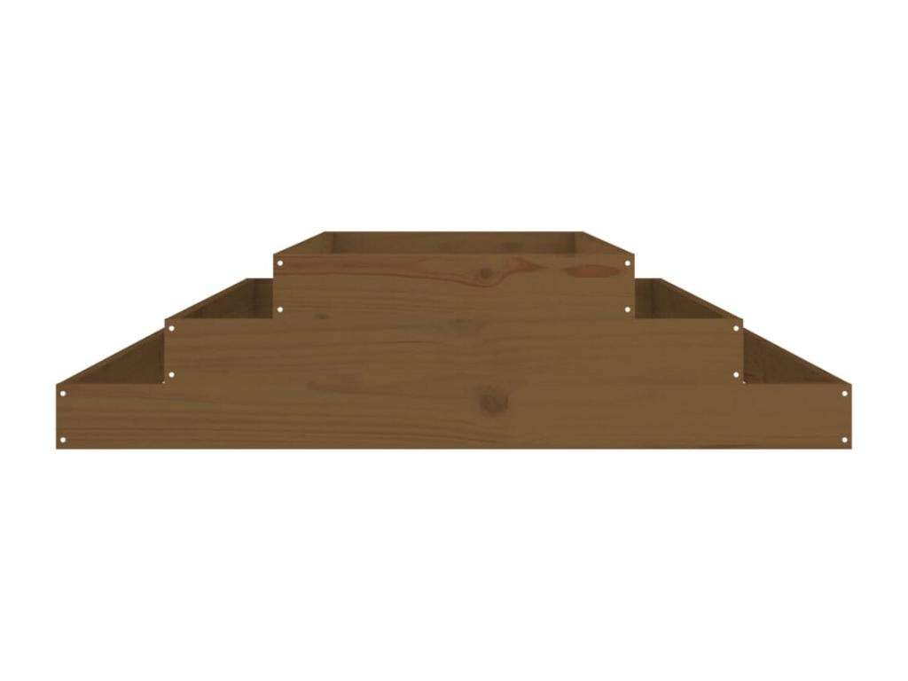 Jardinière Marron miel 110x110x27 Bois massif de pin SAZN02270