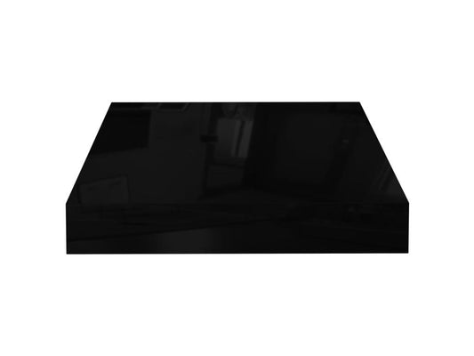 Étagère murale flottante Noir brillant 23x23.5x3.8 MDF NBEM41466
