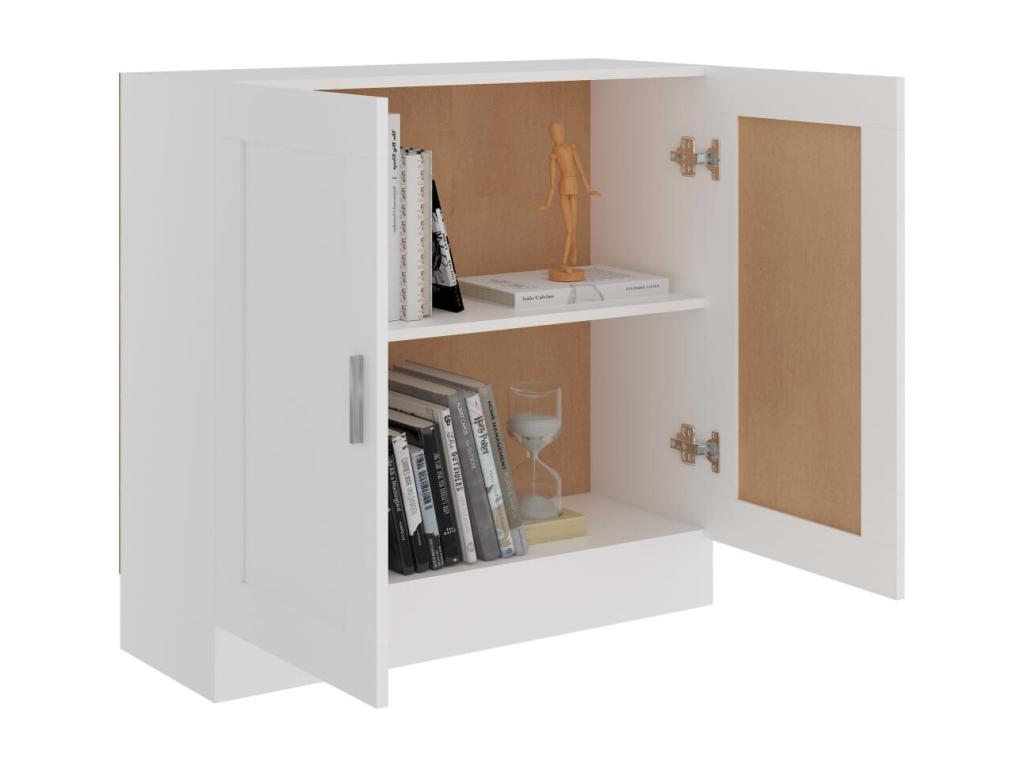Bibliothèque Blanc 82.5x30.5x80 cm Bois d'ingénierie PGMH82042