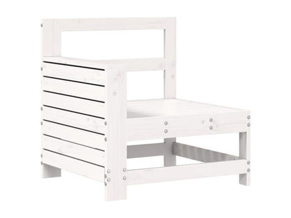 Canapé de jardin accoudoir blanc 69x62x70.5 bois pin massif DKMN93727