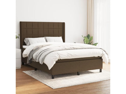 Lit à sommier tapissier avec matelas Marron foncé 140x190 cm VKOW55199