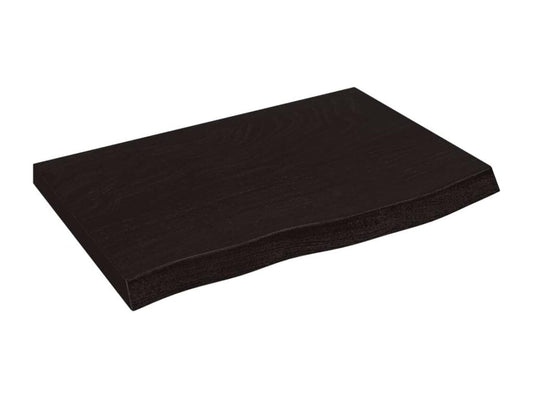 Étagère murale marron foncé bois chêne massif traité GODS41508