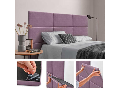 Ventoriq Panneaux Tapissés en Lin Autoadhésifs pour Mur Acoustiques Absorbants Protection Contre les Impacts Têtes de Lit Décoration Ventoriq 60x50cm WKVU39093