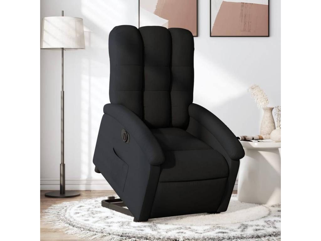 Fauteuil inclinable électrique noir tissu XFTB66073