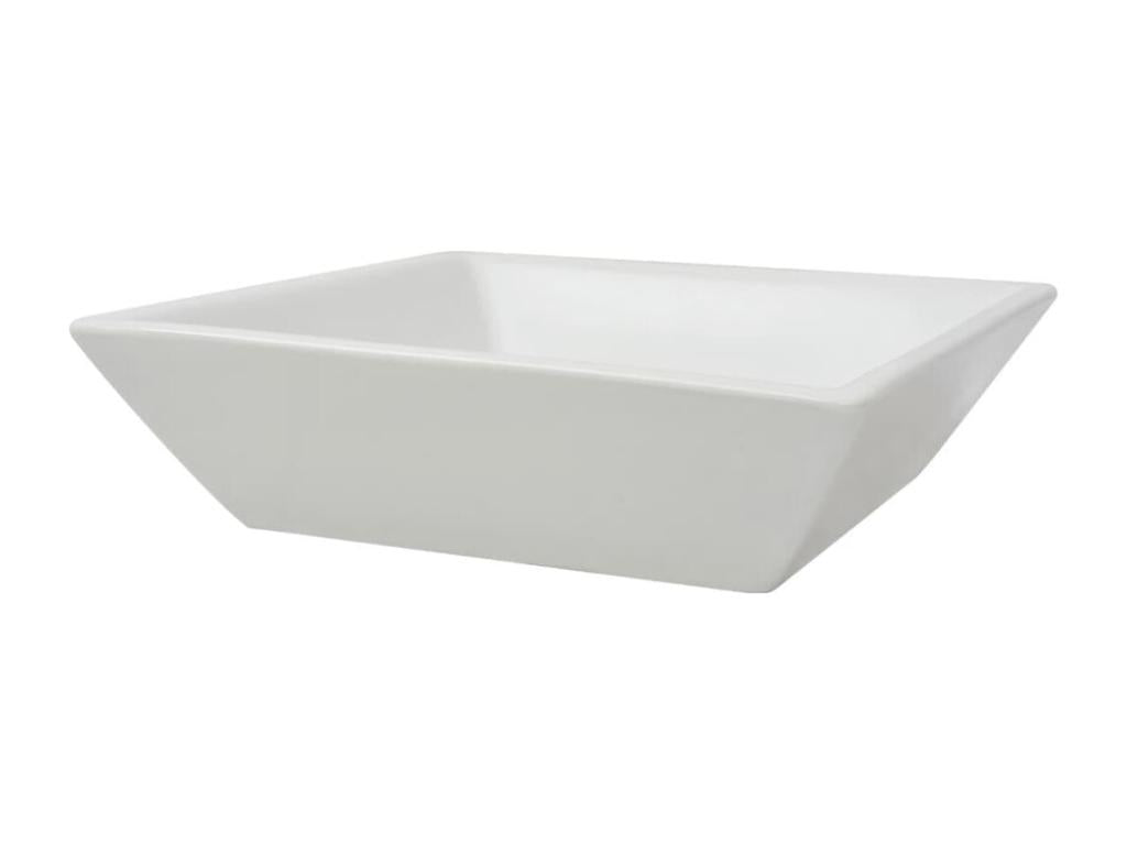 Lavabo carrée céramique 41.5 blanche 41.5x41.5x12 cm 02 0002531 PFYT12007