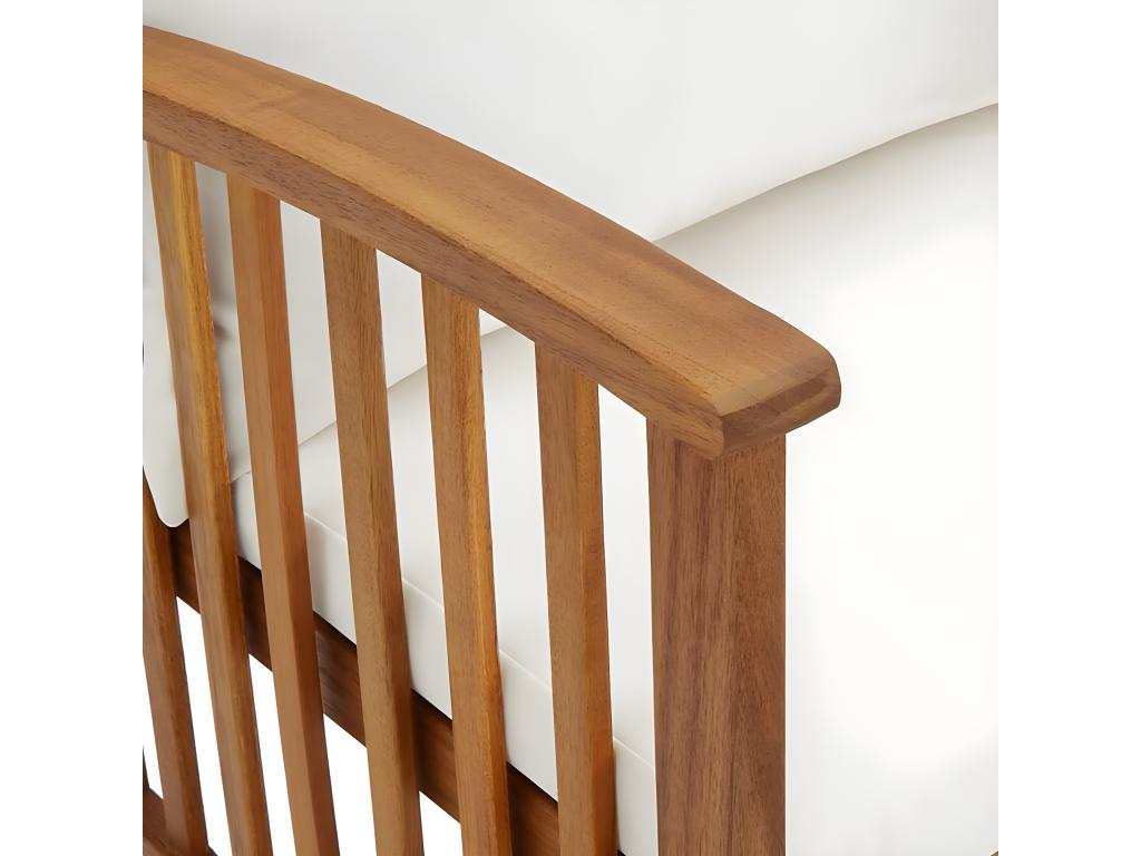 Banc de jardin avec coussins 119 cm Bois solide d'Ventoriq THDS05431