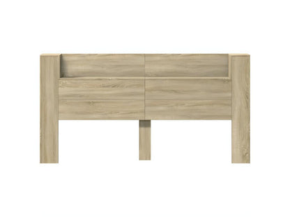 Armoire tête de lit avec LED chêne Lumenao 200x16.5x103.5 cm EZGI49080